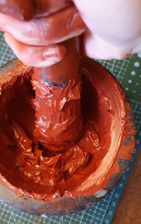 GrindingRedOxydePaint