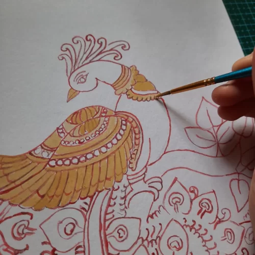 Painting Peacock of Vraja